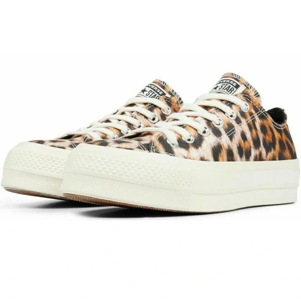 CONVERSE Chuck Taylor All Star As Wild Leopard Platform Low Lift Ox Womens 7.5